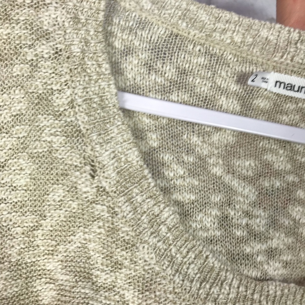 Maurices Size2 Beige Knit Boho Embroidered Sweater - Picture 7 of 7